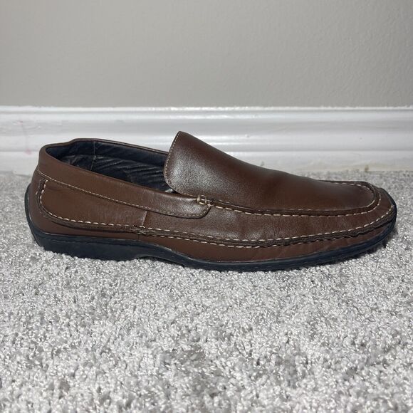 Aston Grey 60661 Brown Leather  Loafers Men’s Size 10 - Picture 8 of 12